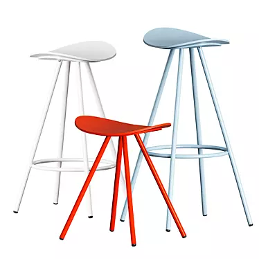 ENEA Coma 4L Stool - Lightweight and Stylish Seating Solution 3D model image 1 