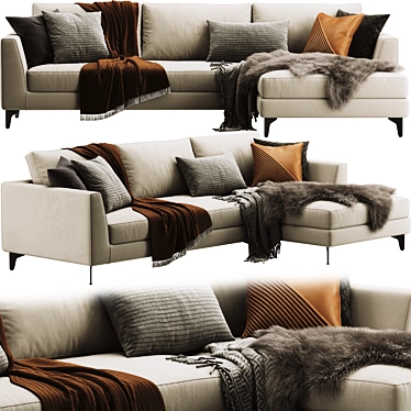 Meridiani Louis Up: Modern Sofa for Stylish Living 3D model image 1 