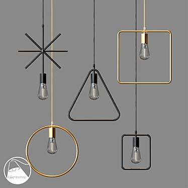 Circuit Pendant: Modern Lighting 3D model image 1 