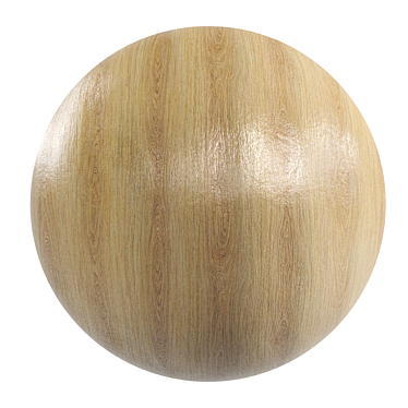 Smooth Oak Texture: HD Wood Material with PBR, 3Ds Max, Corona, Vray 3D model image 1 