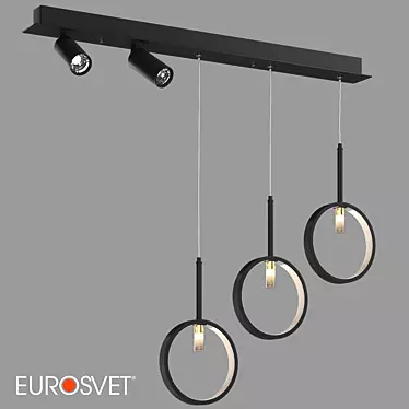 OM Suspended LED luminaire Eurosvet 90249/5 Verge