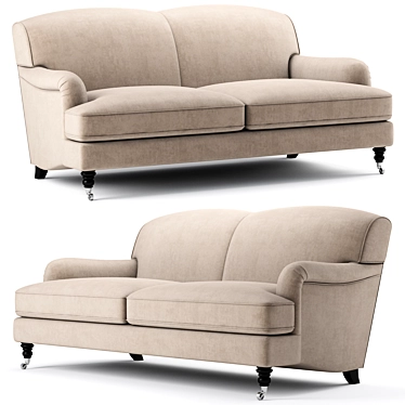 Luxury Furniture: Howard Sofa & Chair 3D model image 1 