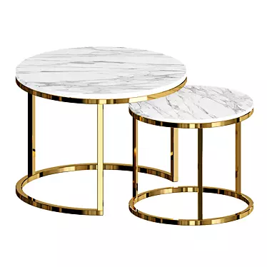 Elegant Luka Coffee Table 3D model image 1 