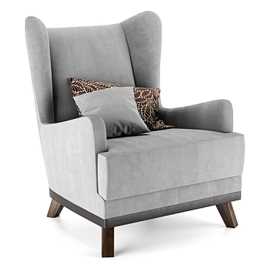 Elegant Oxford Armchair 3D model image 1 