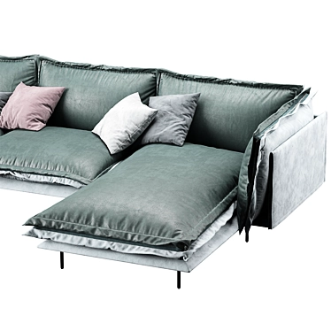 Versatile Auto-Reverse Corner Sofa 3D model image 1 