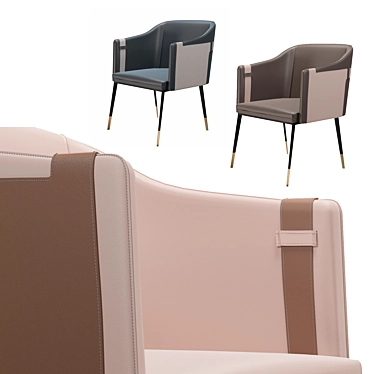 Sunpan Carter Wide Armchair 3D model image 1 