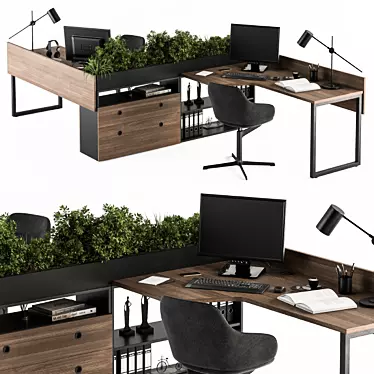 Elegant Office Set 46 - Boost Workplace Efficiency! 3D model image 1 