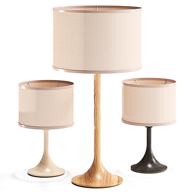 Trumpet Lamp: Sleek Table Lighting 3D model image 1 