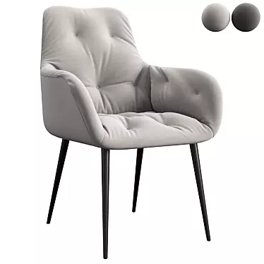 Elegant Magrin Armchair: Stylish & Functional 3D model image 1 