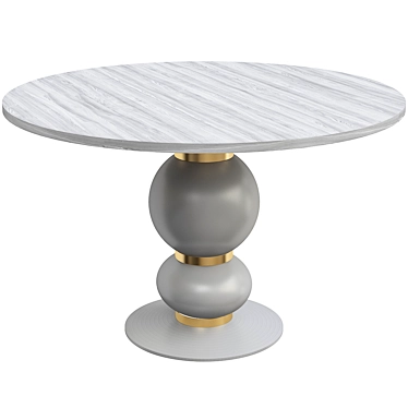 Elegant Monterrey Dining Table - Sophisticated and Stylish 3D model image 1 
