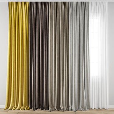 Poly Curtain Bundle 3D model image 1 