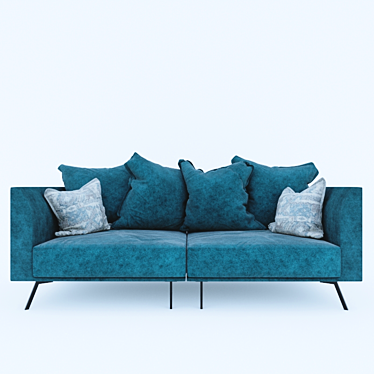 Velvet Vernacular: SCANDICA Sofa 3D model image 1 