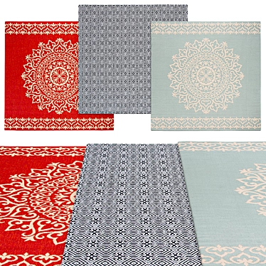 Square Rugs in Multiple Sizes 3D model image 1 