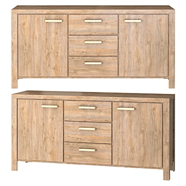 Elegant Ambrosh Sideboard: Sleek Design & Spacious Storage 3D model image 1 