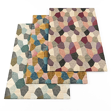 Modern High-Resolution Rugs - Set of 4 3D model image 1 