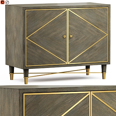 Elegant Breck Hooker Console 3D model image 1 