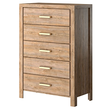 Slim 5-Drawer Ambrosh Chest 3D model image 1 