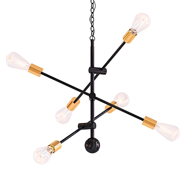 Modern Waycross 6-Light Chandelier 3D model image 1 