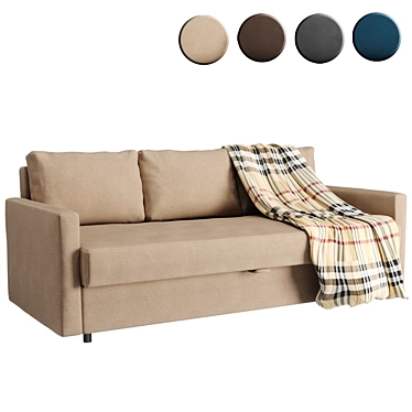 IKEA FRIHETEN Sofa Bed - Comfortable and Stylish 3D model image 1 