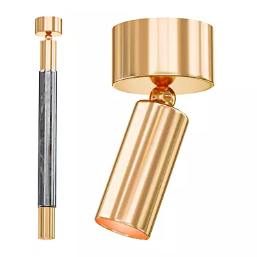 Sleek Cylinder Pendant Light 3D model image 1 