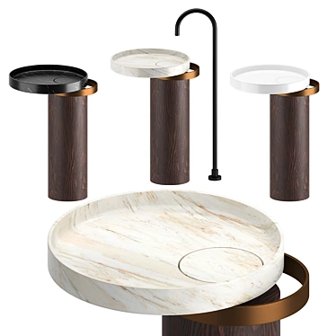 Italian Eccentrico Washbasin: Luxurious Design 3D model image 1 