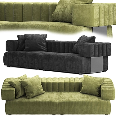 Luxury Comfort: Fendi Truman Sofa 3D model image 1 