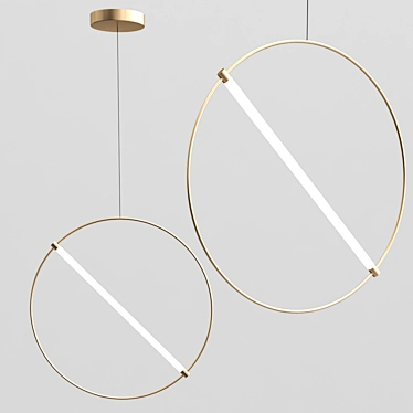 Minimalist LED Pendant Light 3D model image 1 