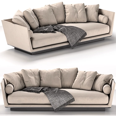 Elegant Noonu Sofa: Luxurious Comfort 3D model image 1 