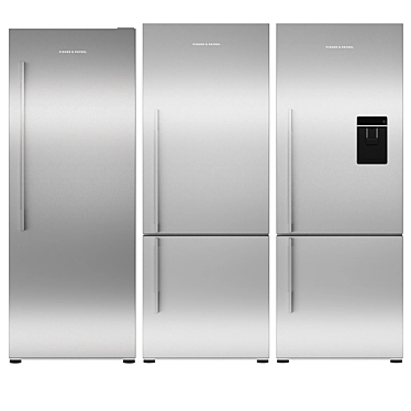 Fisher & Paykel Set 3: Premium Refrigerators Collection 3D model image 1 