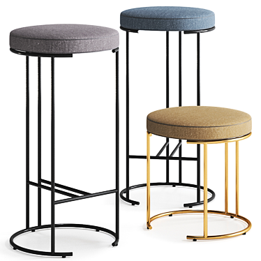 NINA High Stool - Modern Elegance for Your Space 3D model image 1 