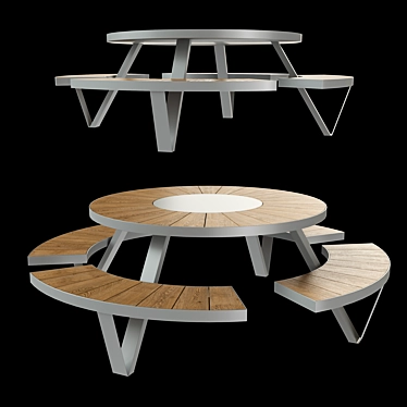 Title: PANTAGRUEL Bench - Modern and Stylish Outdoor Seating 3D model image 1 
