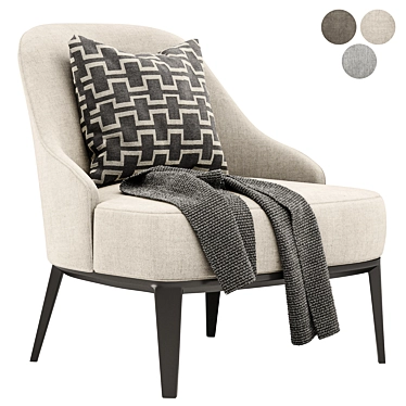 PARLA Design ATLAS Fabric Armchair: Vray, Corona, OBJ Formats 3D model image 1 