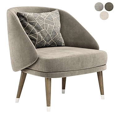 Tirolo Meg Armchair: Stylish Comfort 3D model image 1 