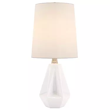 Elegant White Prism Accent Lamps 3D model image 1 