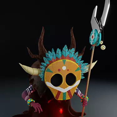 Title: Mystic Shaman Figurine 3D model image 1 