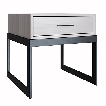 Milos Bedside Table: Simplistic Elegance for Your Bedroom. 3D model image 1 