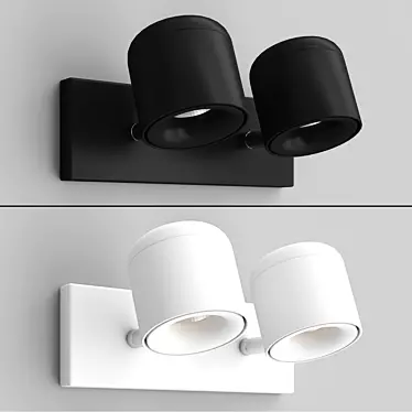 Compact Glow: Tiny Wall Lamp 3D model image 1 