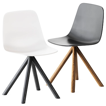 Modern Plastic Swivel Chair 3D model image 1 
