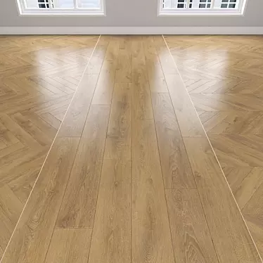 Oak Parquet: Herringbone, Linear & Chevron 3D model image 1 