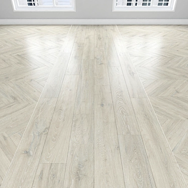 Oak Parquet: Herringbone, Linear, Chevron 3D model image 1 