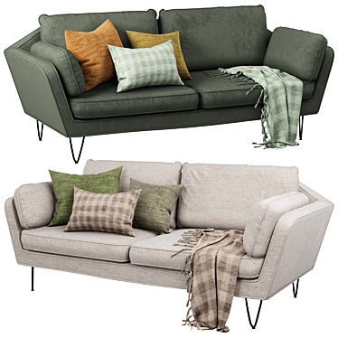 Stylish and Comfortable La Redoute Sofa 3D model image 1 