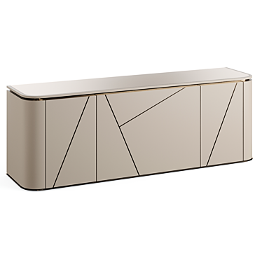Fendi Antius 2021 Lacquer Sideboard: Elegant Luxury Storage Solution 3D model image 1 