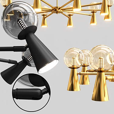 Elegant ABELINA Chandeliers with Integra 3D model image 1 