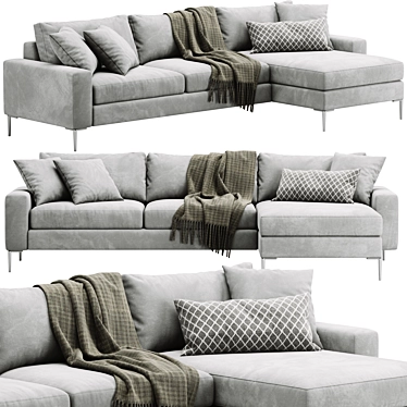 Elegant Nova Sofa: Modern Design 3D model image 1 