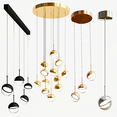 Dora Pendant Lights: Elegant Illumination Solution 3D model image 1 