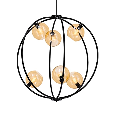 Glamorous Black Arlo Chandelier 3D model image 1 