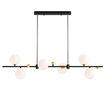 Modern Minimalist Line Chandelier 3D model image 1 