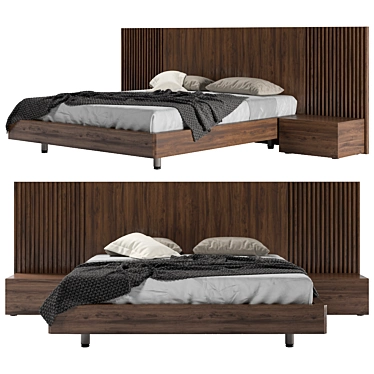 Modern MOBENIA MIES Bed 3D model image 1 