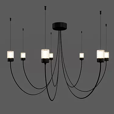 Stunning Moooi Gravity Chandelier 3D model image 1 