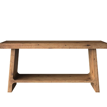 Rustic Bird Wood Console Table 3D model image 1 